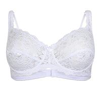 Marlon Black or White Underwired Lace Bra Ladies Designer Non Padded (44 C, White)