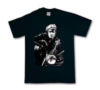 Marlon Brando T-Shirt Wild One Motorbike Biker S-XXXL Black L