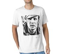 Marlon Brando The Wild One Pop Art Signature Printed 100% Cotton T-Shirt S-XXXL (UK, Alpha, L, Regular, Regular, White)