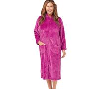 Marlon Dressing Gowns For Women UK | Ladies Dressing Gowns Warm And Cosy | Super Soft Fleece Women's Dressing Gown | Zip Up Bath Robe | Gifts For Women, Raspberry, 8-10
