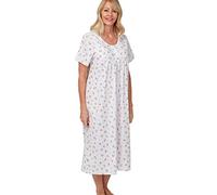 Marlon Ladies Rosabel Short Sleeve Longer Length Nightie, Penny Pink, 12-14