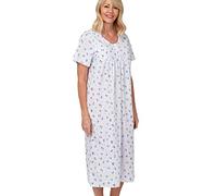 Marlon Ladies Short Sleeve MN145 Longer Length Nightie, Penny Blue, 20-22