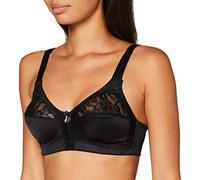 Marlon Libby Satin & Lace Detail Non-Wired Bra, Black, 36B