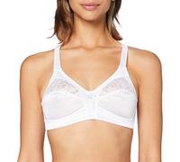 Marlon Libby Satin & Lace Detail Non-Wired Bra, White, 36C