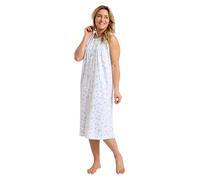 Marlon Women’s Louise Long Jersey Nightie, Spring Garden Blue, 20-22