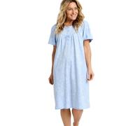 Marlon Women’s Marcia 40" Nightie, Dotty Floral Blue, 24-26