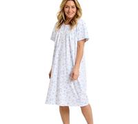Marlon Women’s Marcia 40" Nightie, Spring Garden Blue, 12-14