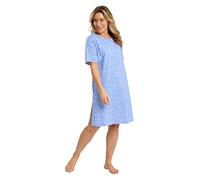 Marlon Women’s Melanie Soft Jersey Nightshirt, Delph Blue, 12-14
