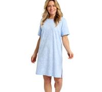 Marlon Women’s Melanie Soft Jersey Nightshirt, Dotty Floral Blue, 16-18