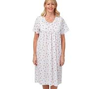 Marlon Womens Beatrice Easy-Care Button Placket Nightdress, Penny Pink, 10-12