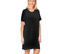 Marlon Womens Billie Soft Jersey Short Nightdress, Black Night, 12-14