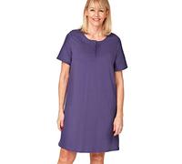 Marlon Womens Billie Soft Jersey Short Nightdress, Blue Saffire, 12-14