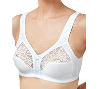 Marlon Womens Courtney Half Lace Non Wired Everyday Bra,White, 38B