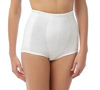 Marlon Women's Erin Tummy Shaper and Lift Control Brief Shapewear, White, Medium