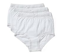 Marlon Women's Evelyn Full Briefs (pack of 3), White, 24-26