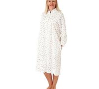 Marlon Women's Francine Button Through Mock Quilt Bathrobe, Nina Pink, 8-10