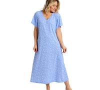 Marlon Women's Linzi Jersey Nightdress, Delph Blue, 16-18