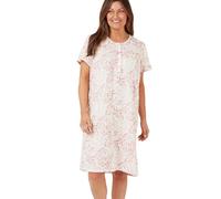 Marlon Women's Marcia Shorter Length 40" Easy Care Jersey Classic Nightie, Palm Pink, 24-26