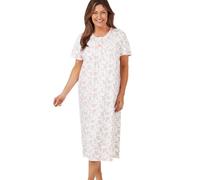 Marlon Women's Maria Cotton Jersey Nightie, Pink Paisley, 24-26