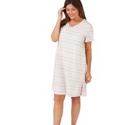 Marlon Women's Melanie Soft Knitted Jersey Nightshirt Night Shirt, Pink, 16-18