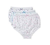 Marlon Women's Pack Of 3 Pure Cotton Jersey Sofia Full Brief, Multicolour (Print on White Ground), 16-18