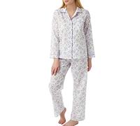 Marlon Womens Phillipa Woven Printed Easy-Care Polycotton Long Sleeve Pyjama, Lilac Sprig, 16-18