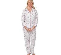 Marlon Womens Phillipa Woven Printed Easy-Care Polycotton Long Sleeve Pyjama, Penny Pink, 24-26