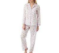 Marlon Womens Phillipa Woven Printed Easy-Care Polycotton Long Sleeve Pyjama,Pink Sprig, 12-14