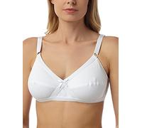 Marlon Women's Pure Cotton Comfort Bra, White, 36B