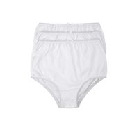 Marlon Womens Venetia White 100% Cotton Full Brief Pack Of 3, White, 12-14