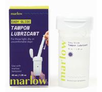 Marlow 100% Organic Cotton Easy Glide Tampons with Compact Applicator | Tampon Lubricant (40mL)