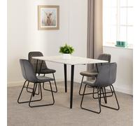 Marlow and Lukas Dining Set Seconique Grey One Size