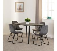 Marlow and Lukas Dining Set Seconique Grey One Size