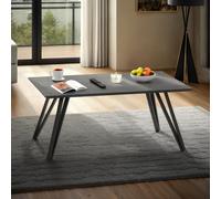 Seconique Marlow Coffee Table - Black Marble Effect, Black