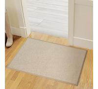 MARLOW Door Mats Indoor, Machine Washable Soft Doormats, Dirt Trapper Door Mat, Super Absorbent Entrance Rug, Non-slip Floor Mats For Inside, Front Back Door, Pets and Dogs 44 x 76 cm, Beige