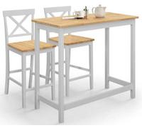 Marlow Grey Bar Set with 2 Stools