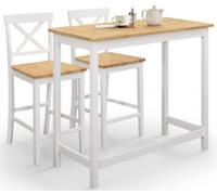 Marlow Ivory Painted Bar Set with 2 Stools