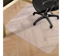 MARLOW Office Chair Mat for Hard Floor, 120 x 90cm Anti-Slip Desk Chair Mat, PVC Floor Mat, Large Floor Protector for Office Chairs, Gaming Chairs, Computer Chairs (Clear)