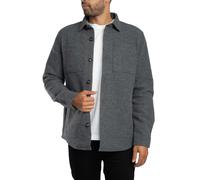 Marlow Tailored Wool Blend Overshirt Dark Grey Marl XXL