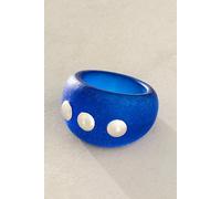 Marlowe Resin Ring at Free People in Navy, Size: US 8 - female