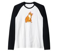 Marmalade Mike The Orange Cat Raglan Baseball Tee