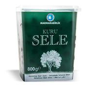 Marmara Birlik Dry Cured Black Olives - Kuru Sele Turkish Black Olives, Natural Fermented, Rich & Intense Flavour - 800g Family Pack
