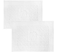 Marmaris Co. 100% Turkish Cotton Bathroom Floor Towel, 2 Pack, Soft Bath Mat Towel, Quick-Drying, Machine Washable, Absorbent, Hotel & Spa Quality, 20x27.5 (2, White)