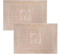 Marmaris Co. 100% Turkish Cotton Bathroom Floor Towel, 2 Pack, Soft Bath Mat Towel Quick-Drying, Machine Washable, Absorbent, Hotel & Spa Quality, 20x27.5 (2, Camel)