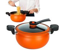 Marmite de Cuisson Profonde with Transparent Couvercle | Grande Casserole à Induction with Poignées | Ustensile de Cuisine Polyvalent pour Toutes Feux pour Gaz Bouillon Cuisson Maîtrisée et Pratique