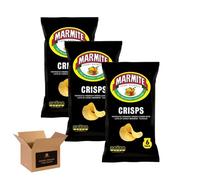 Marmite Flavoured Lovers Potato Crisps 6 x 25g - Pack 3- Yeast Extract Potato Crisp | 100% Vegan | Crunchy British Snack, Bold Umami Flavour | Lunchbox Snack (Potato Crisps 6 x 25g- Pack of 3)
