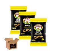 Marmite Flavoured Lovers - Yeast Extract Potato Crisp | Crunchy British Snack, Bold Umami Flavour | Lunchbox Snack (Pack 3, Puff Marmite & Cheese 6 x 16.5g)