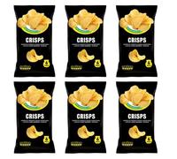 Marmite Yeast Extract Flavour Potato Crisps, Perfectly Crunchy, No Artificial Flavours, Suitable for Vegans, 6 Pack x 25g, Pack Of 6