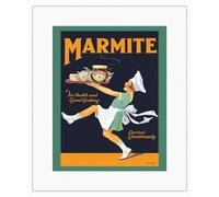 Marmite Yeast Extract - Vintage Advertising Poster by J. Woolley c.1929 - Fine Art Rolled Canvas Print (Unframed) 11in x 14in