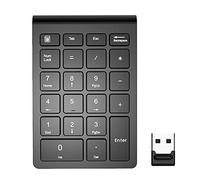 MARMODAY Slim Wireless 22-Key Keypad Keyboard Extension Portable Mini Financial Accounting 10 Keys Number Keyboard Extensions for Laptop, PC, Desktop, Surface Pro, Notebook (Black)